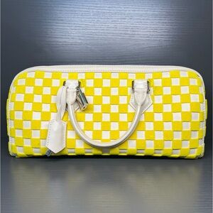 Limited Edition Louis Vuitton Yellow Damier Cubic Speedy East West
